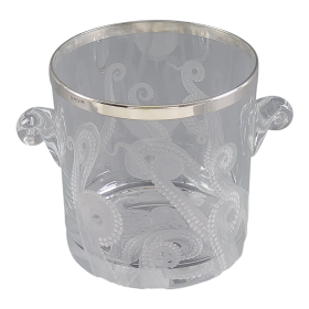 Ice Bucket Octopus Design Hallmarked Silver Plated  Rim