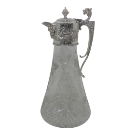 Claret Jug English Grape & Griffin Handle Mount