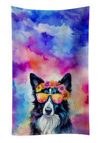 Border Collie Hippie Dawg Kitchen Towel