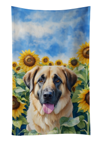 Anatolian Shepherd in Sunflowers Kitchen Towel