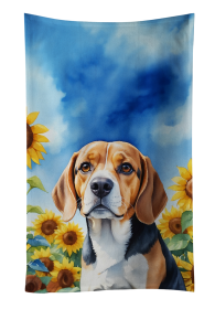 Beagle in Sunflowers Kitchen Towel