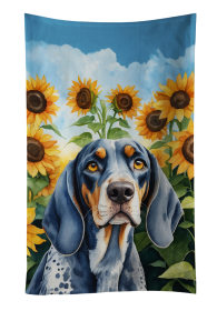 Bluetick Coonhound in Sunflowers Kitchen Towel