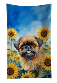 Brussels Griffon in Sunflowers Kitchen Towel