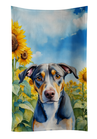 Catahoula in Sunflowers Kitchen Towel