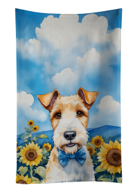 Fox Terrier in Sunflowers Kitchen Towel