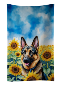 German Shepherd in Sunflowers Kitchen Towel