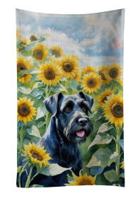 Giant Schnauzer in Sunflowers Kitchen Towel