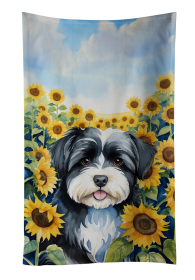 Havanese in Sunflowers Kitchen Towel