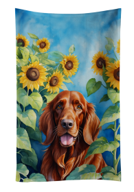 Irish Setter in Sunflowers Kitchen Towel