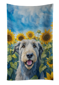 Irish Wolfhound in Sunflowers Kitchen Towel