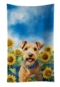 Lakeland Terrier in Sunflowers Kitchen Towel