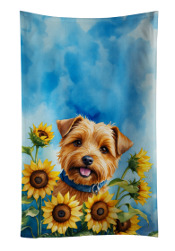 Norfolk Terrier in Sunflowers Kitchen Towel