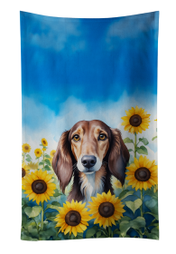 Saluki in Sunflowers Kitchen Towel