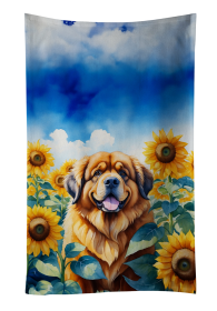 Tibetan Mastiff in Sunflowers Kitchen Towel