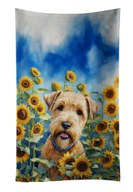 Wheaten Terrier in Sunflowers Kitchen Towel