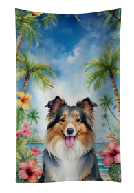 Sheltie Luau Kitchen Towel