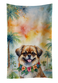 Tibetan Spaniel Luau Kitchen Towel