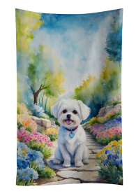 Maltese Spring Path Kitchen Towel