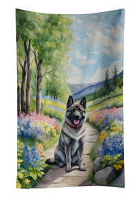 Norwegian Elkhound Spring Path Kitchen Towel