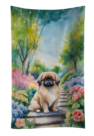 Pekingese Spring Path Kitchen Towel