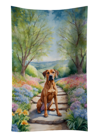 Rhodesian Ridgeback Spring Path Kitchen Towel