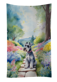 Schnauzer Spring Path Kitchen Towel