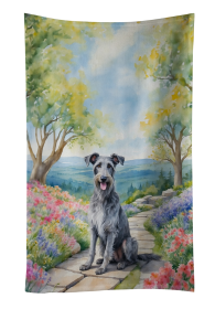 Scottish Deerhound Spring Path Kitchen Towel