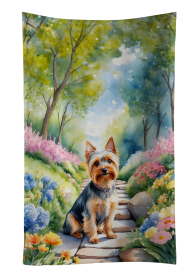 Silky Terrier Spring Path Kitchen Towel