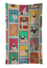 Lots of Fawn Pug Kitchen Towel