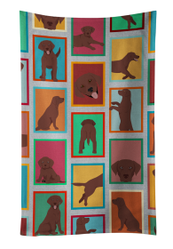 Lots of Chocolate Labrador Retriever Kitchen Towel