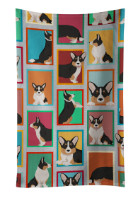 Lots of Tricolor Cardigan Corgi Kitchen Towel