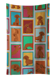 Lots of Red Dachshund Kitchen Towel