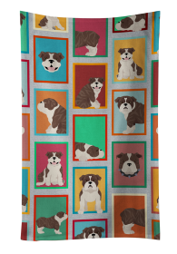 Lots of Brindle English Bulldog Kitchen Towel