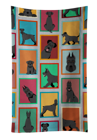 Lots of Black Schnauzer Kitchen Towel