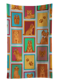 Lots of Red Yorkie Kitchen Towel