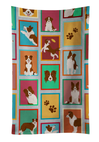 Lots of Red Border Collie Kitchen Towel