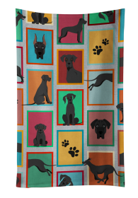 Lots of Black Great Dane Kitchen Towel