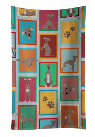 Lots of Fawn Italian Greyhound Kitchen Towel