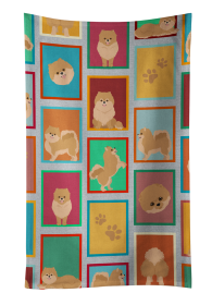 Lots of Orange Pomeranian Kitchen Towel