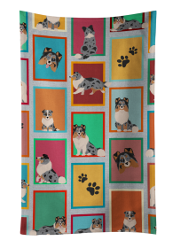 Lots of Blue Merle Sheltie Kitchen Towel