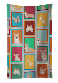 Lots of Fawn Pembroke Corgi Kitchen Towel