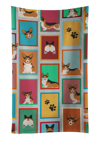 Lots of Sable Pembroke Corgi Kitchen Towel