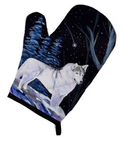 Starry Night Siberian Husky Oven Mitt