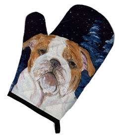 Starry Night English Bulldog Oven Mitt