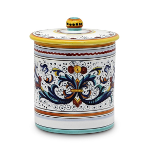 RICCO DERUTA Canisters (size: 5.5 DIAM. X 6.5 HIGH (With Lid) (Dimensions measured in Inches))