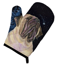 Starry Night Mastiff Oven Mitt (size: 8.5 x 12)