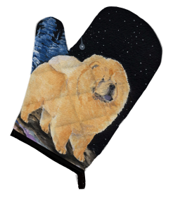 Starry Night Chow Chow Oven Mitt (size: 8.5 x 12)